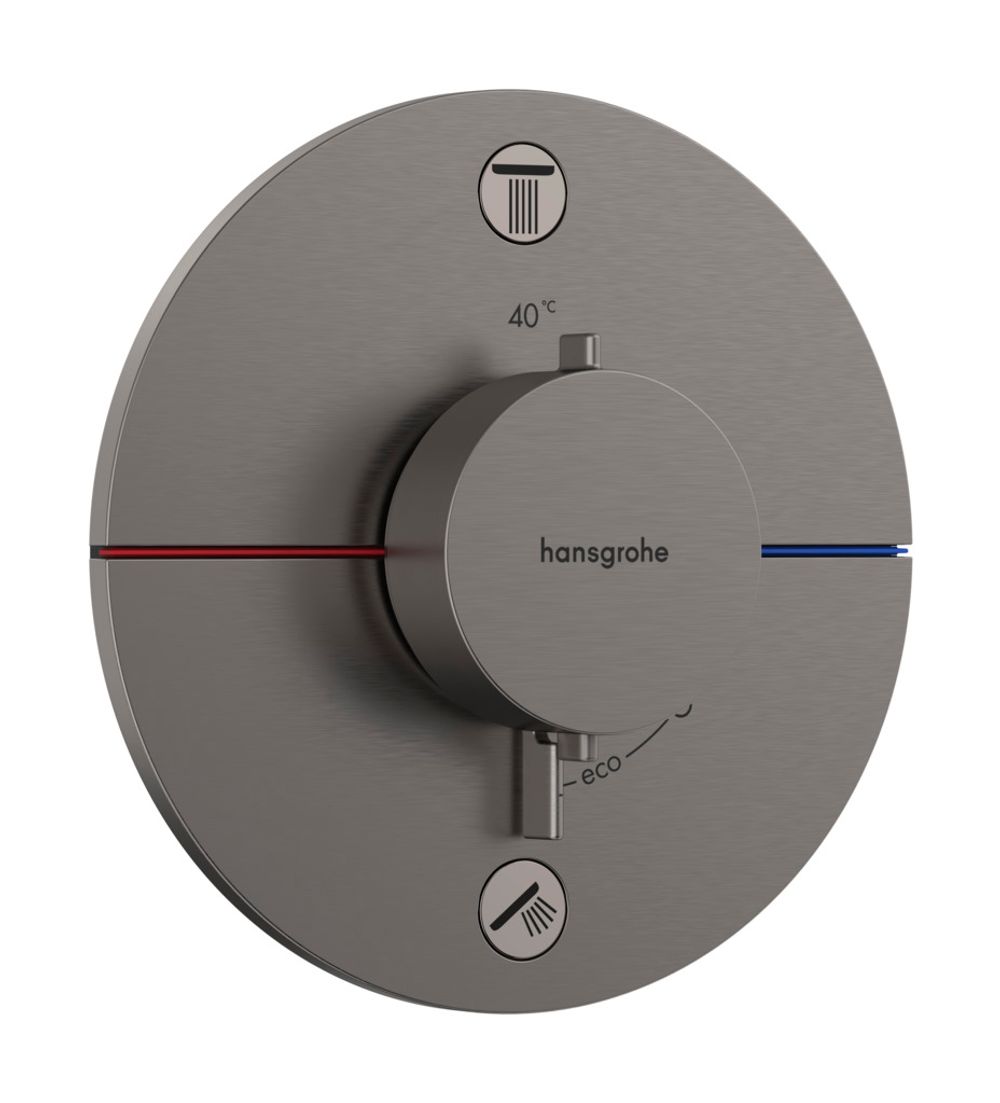 https://raleo.de:443/files/img/11eeea1fa4801fd092906bba4399b90c/size_l/Hansgrohe-HG-ShowerSelect-Comfort-S-Thermostat-Unterputz-fuer-2-Verbraucher-Brushed-Black-Chrome-15554340 gallery number 1